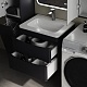 Style Line Тумба с раковиной Бергамо Мини 60 подвесная Люкс Plus антискрейтч графит матовый – фотография-15